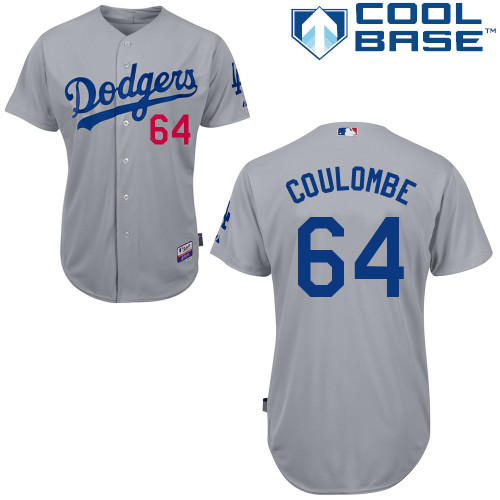 Daniel Coulombe #64 mlb Jersey-L A Dodgers Women's Authentic 2014 Alternate Road Gray Cool Base Baseball Jersey